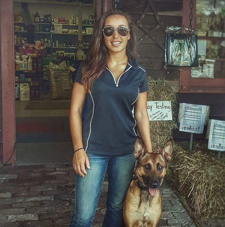 My personal dog and I at an obedience demonstratio