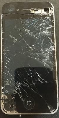 Cracked Before repair iPhone