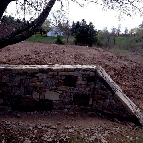 dry layed stone wall