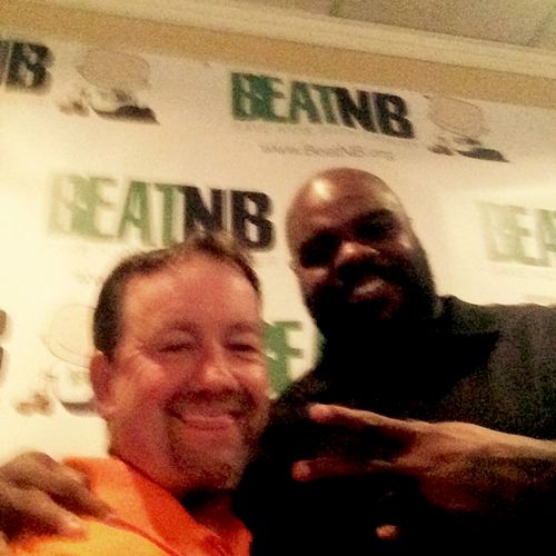 Party Pro rockin out with Big Vince Wilfork of the