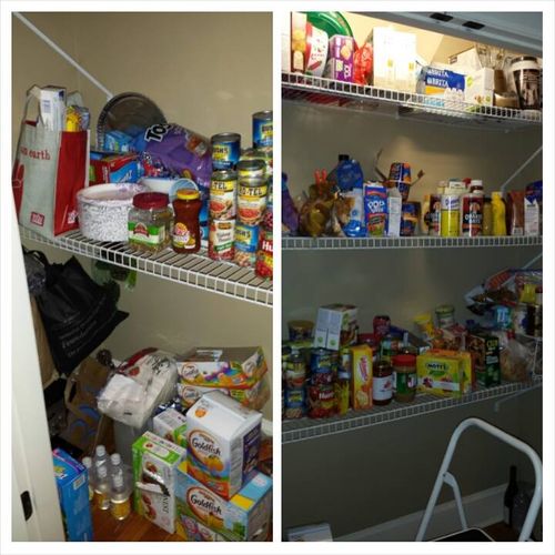 Pantry organizing, we also can help polish your si