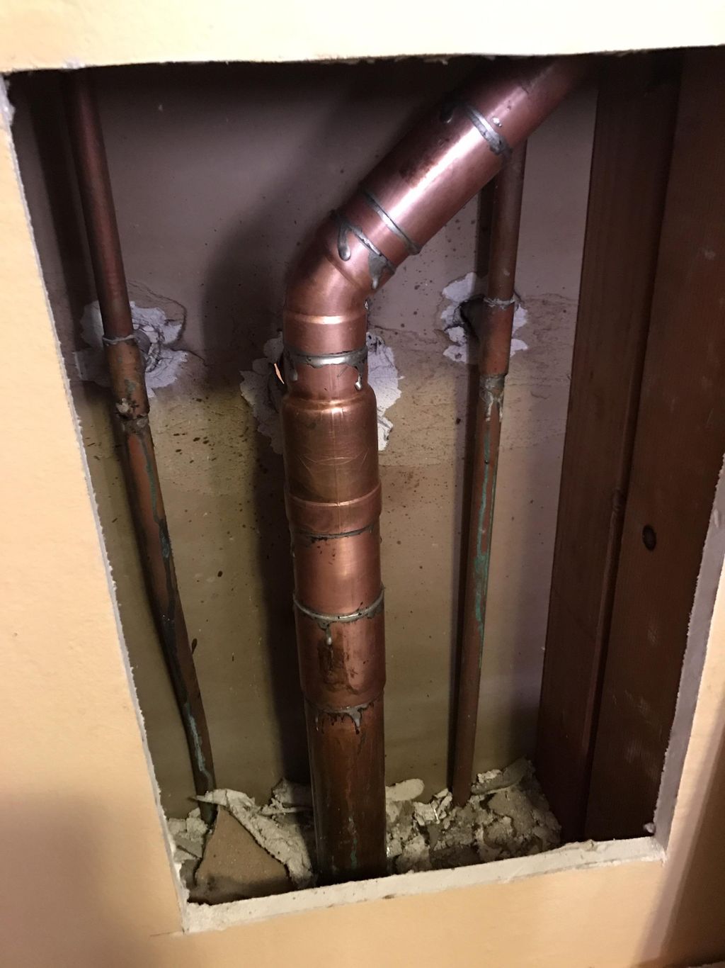 Apartment complex bathroom drain and vent replacem
