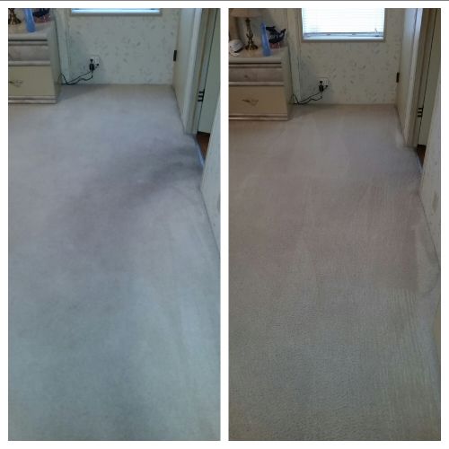 Before and After Carpet Dry Cleaning