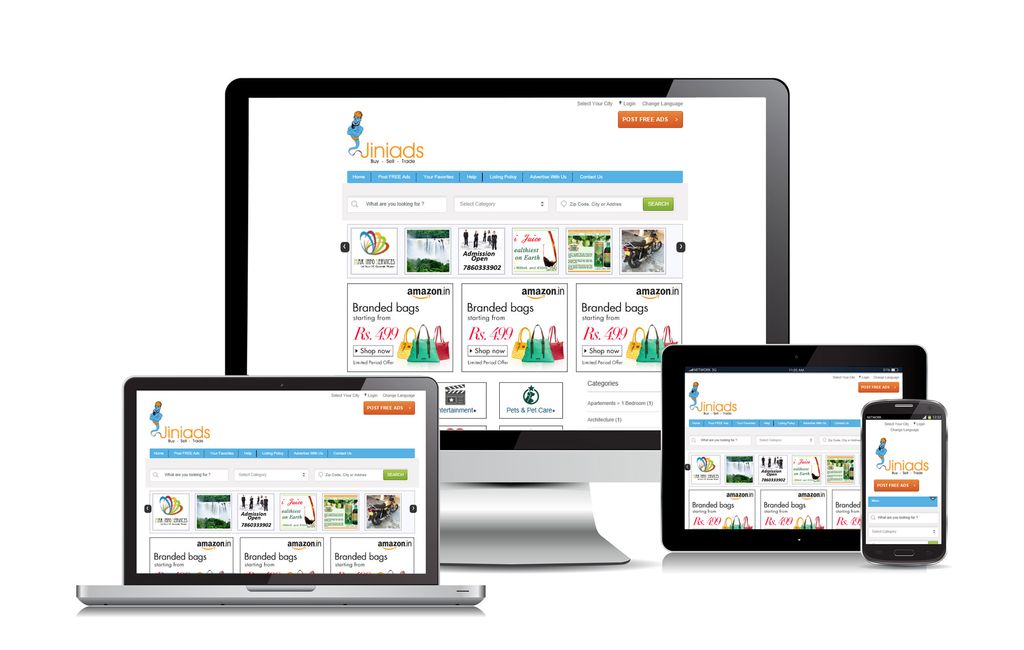 Jiniads.com is a classified ads website for India.