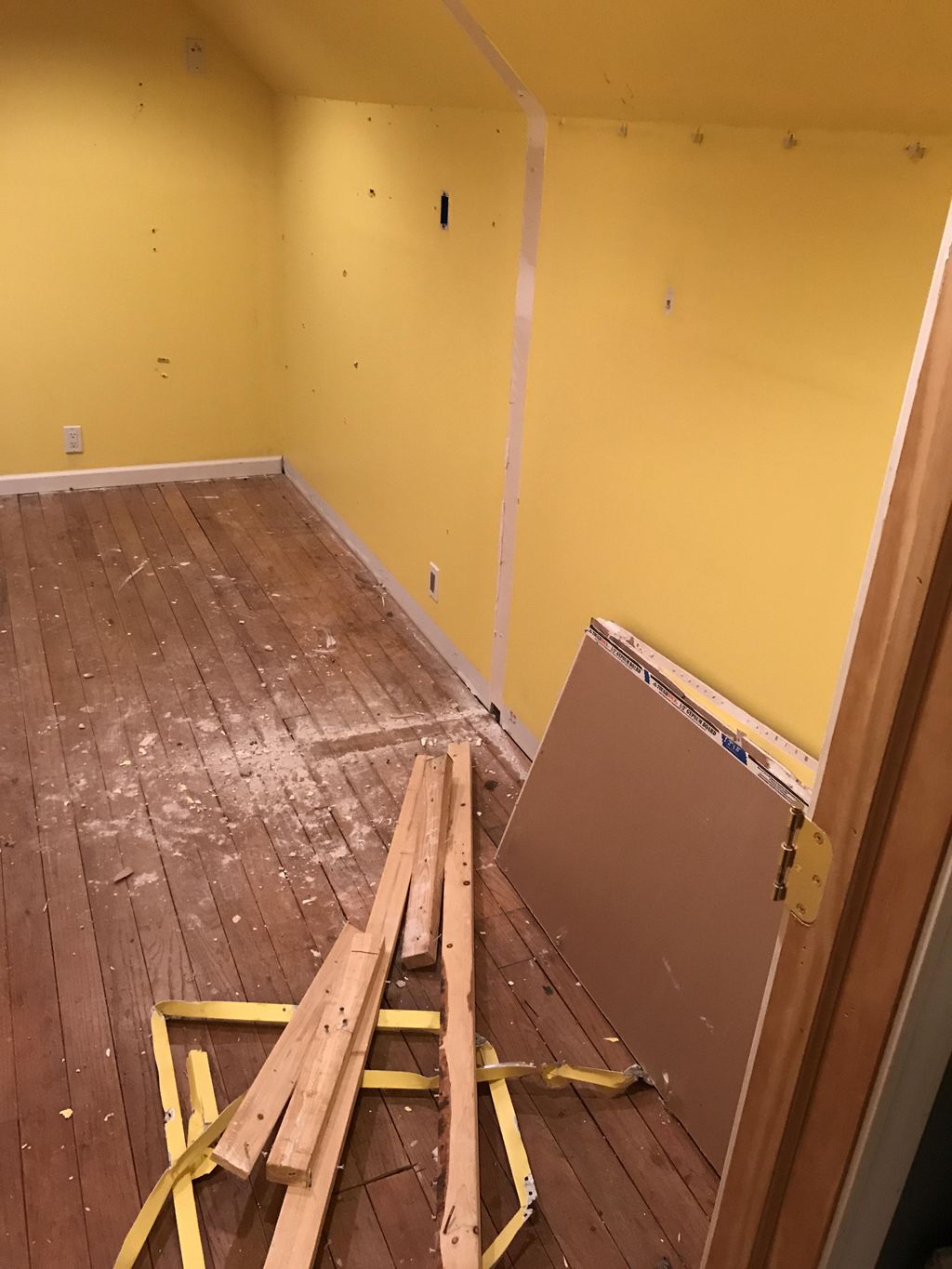 Before repairing the drywall and after the small d