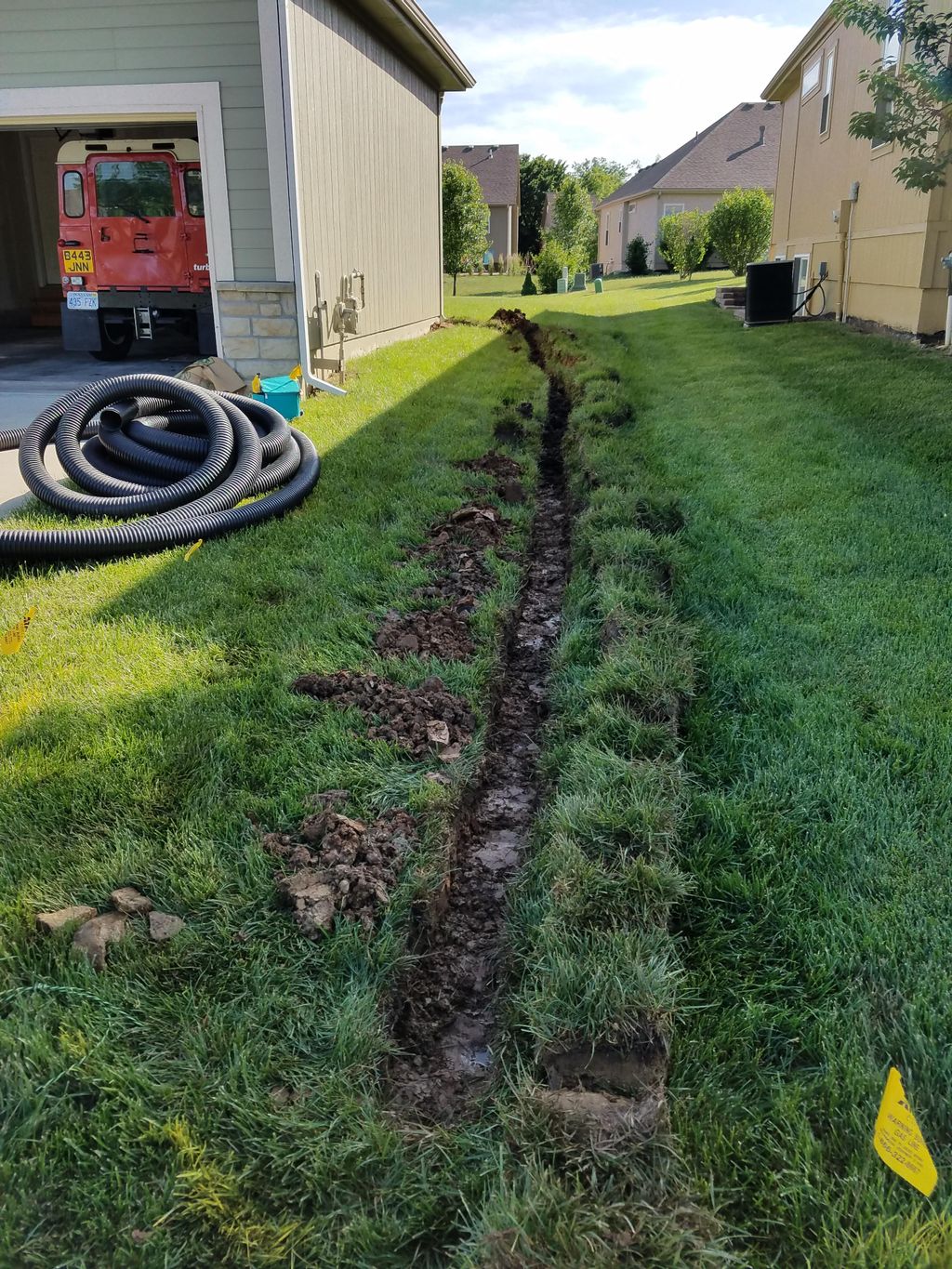 Drainage system install