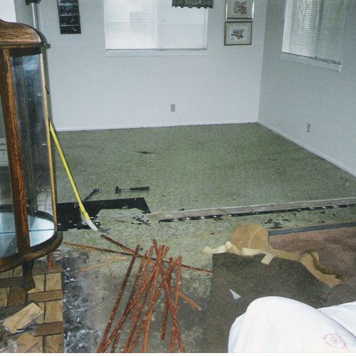 floor before the tile install
