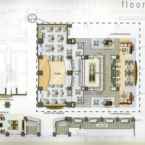 Hotel lobby space planning and design management e