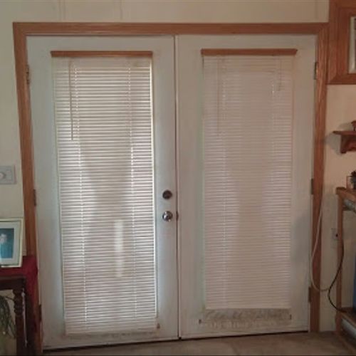 Dual French Door with Red-Oak Inside Molding I add