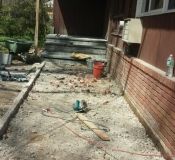 Putting a heating system under the walkway in West
