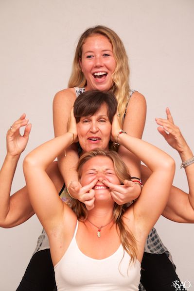 having fun---laughing yoga