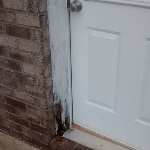 Before door repair