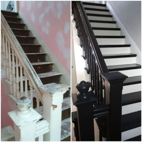 130 year old staircase before and after