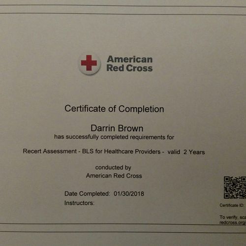 BLS for HCP's Trainer Certificate