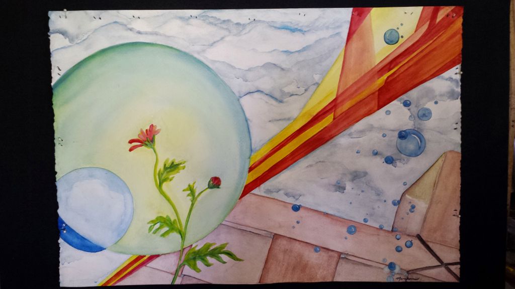Childhood Memories; watercolor on paper 12"x18"
