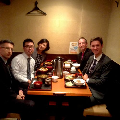 Lunch with my coworkers in Tokyo.