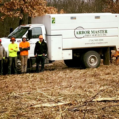 The Arbor Master Crew on a Land Clearing job.