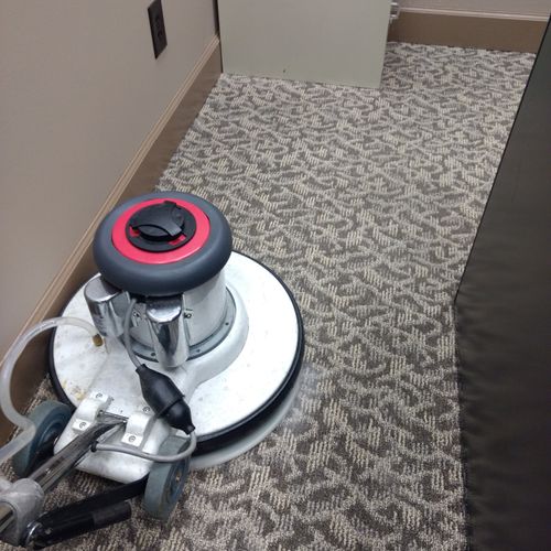 carpet cleaning at factory office