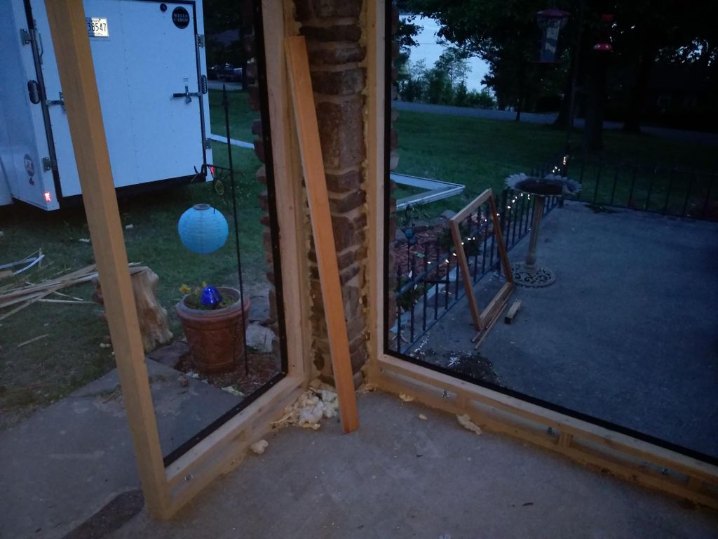 framing with new screen system attached