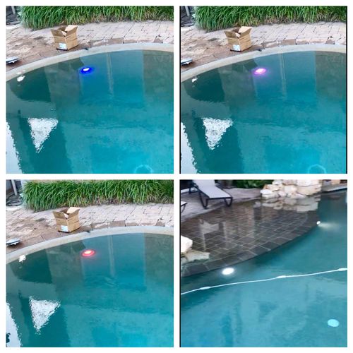 Installed LED color changing pool lights!