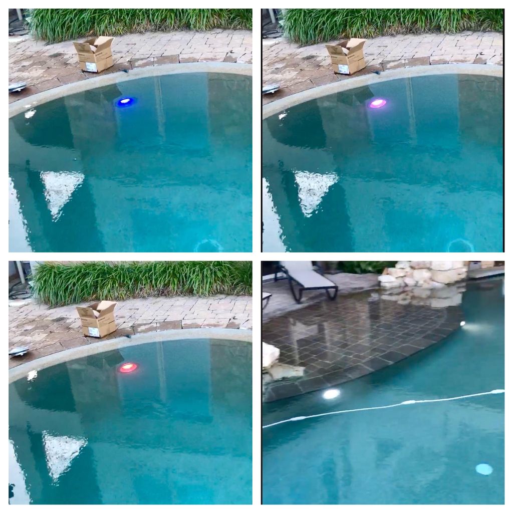 Installed LED color changing pool lights!