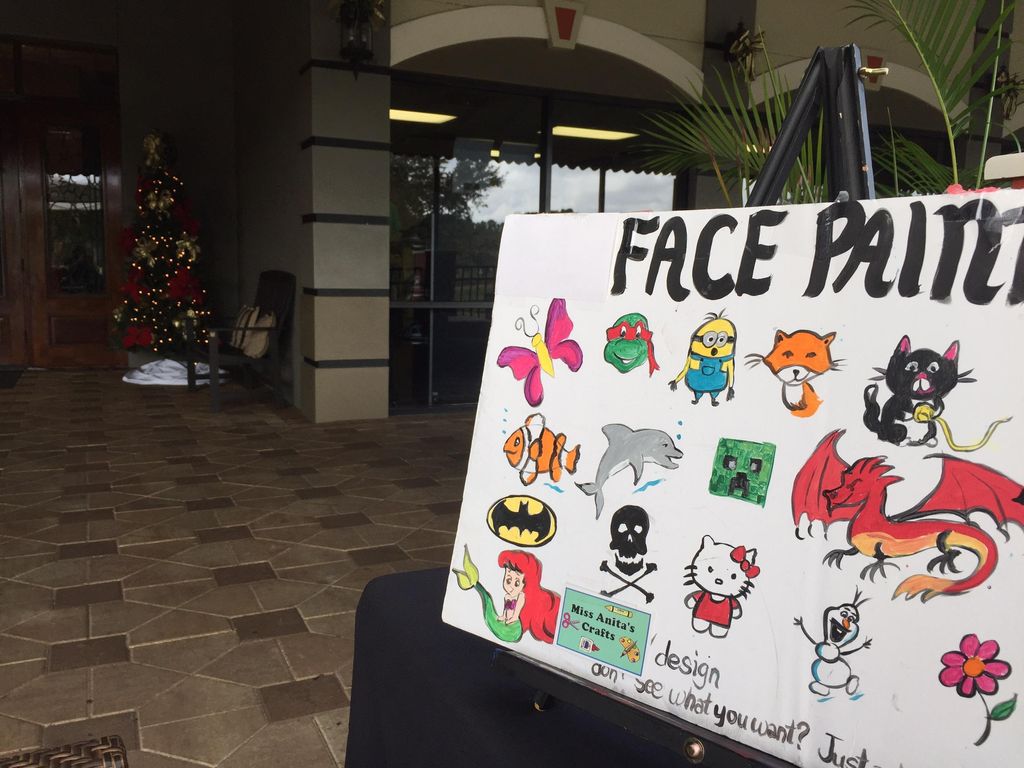 Face painting at the Carrollwood Country Club