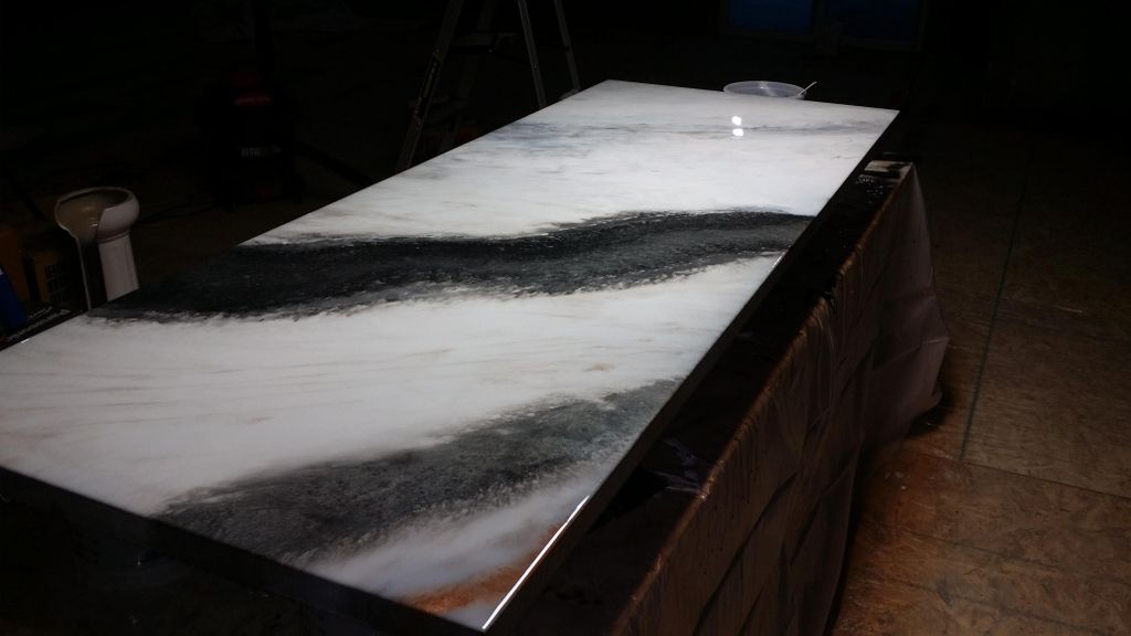 epoxy bar top. custom piece 