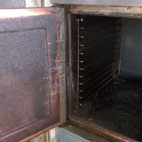 Before cleaning commercial oven