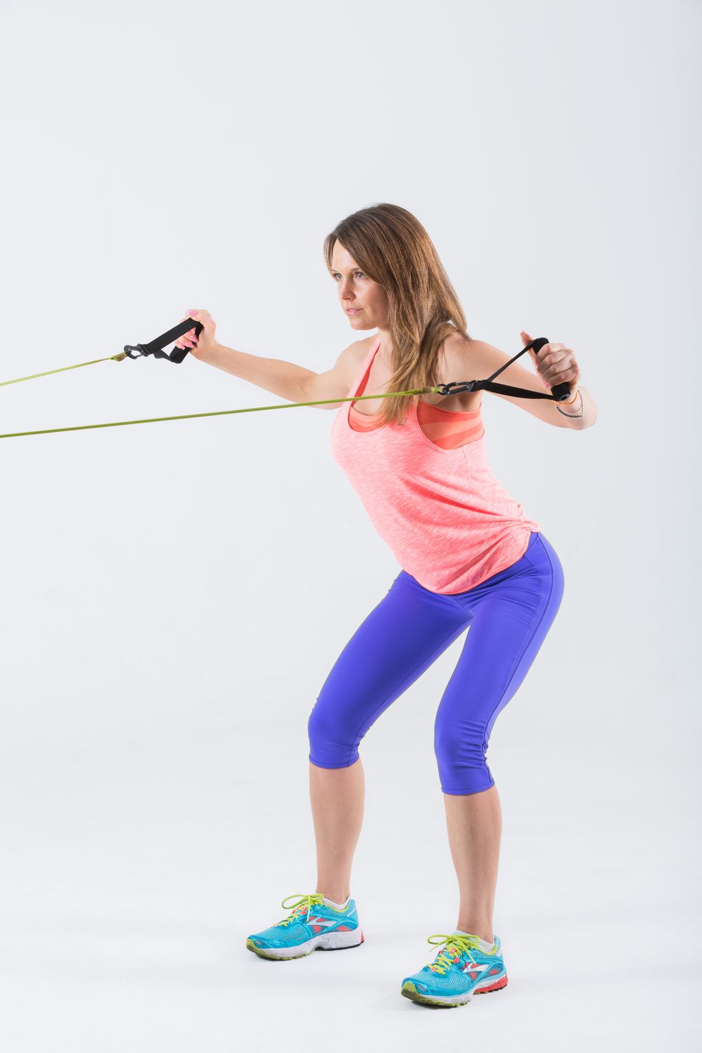 Angela loves to keep her arms toned. I mix up her 