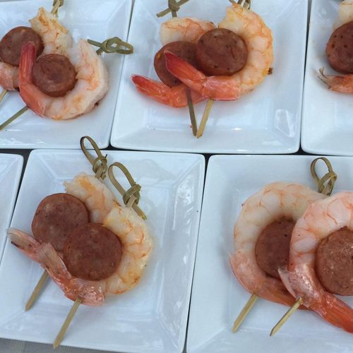Shrimp with andouille sausage
