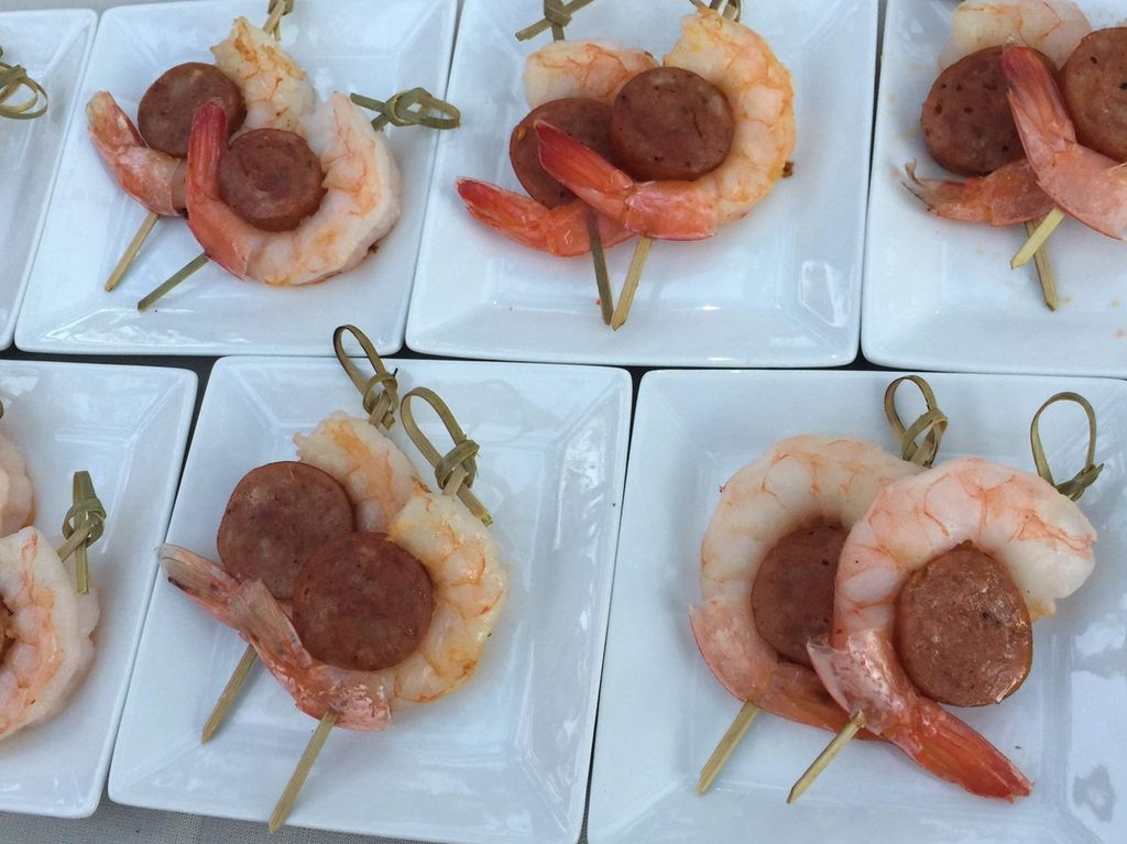 Shrimp with andouille sausage