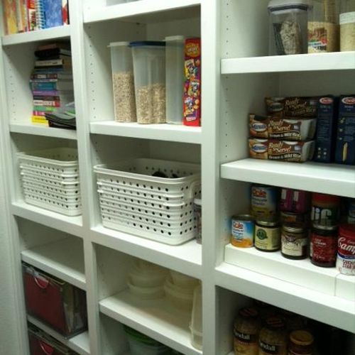 Pantry in a new house that I organized