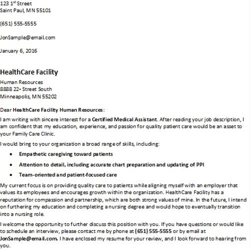 Focused cover letter, tailored to a specific job d