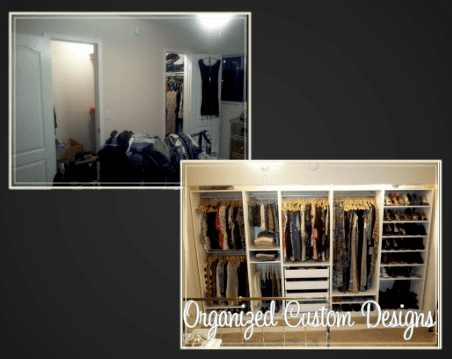 Impractical small closet completely remodeled with