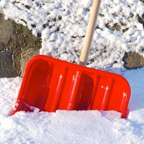 Rojo snow shoveling