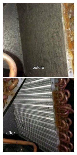 Coil Cleaning Before & After