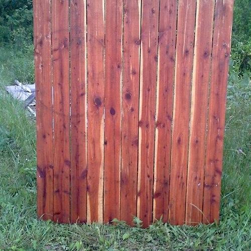 I can supply the handmade cedar fence panels for h