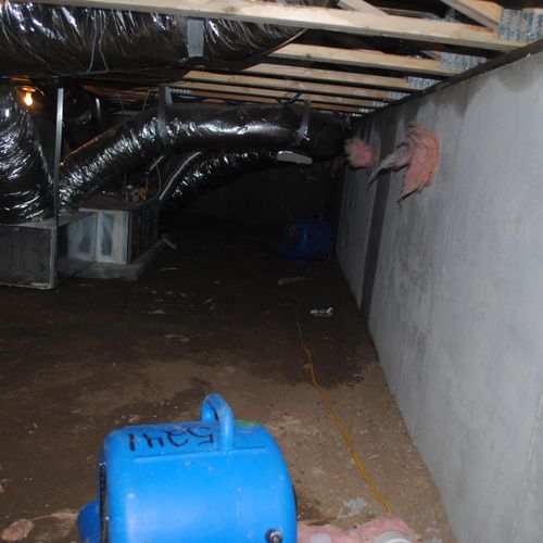 Crawlspace dry out