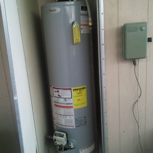 40 gallon water heater installed
