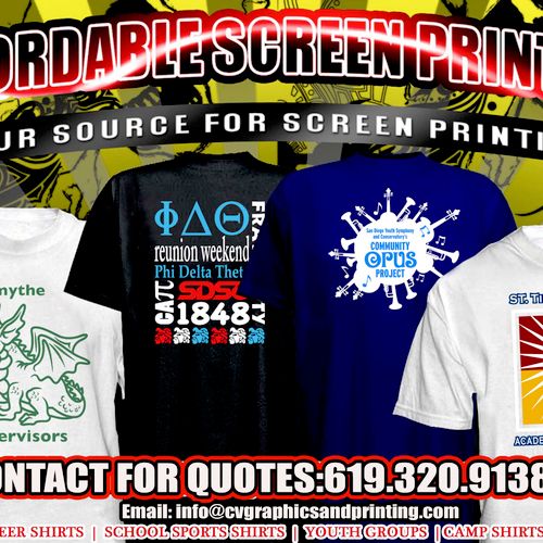 Affordable Screen Printing, T-shirt Printing