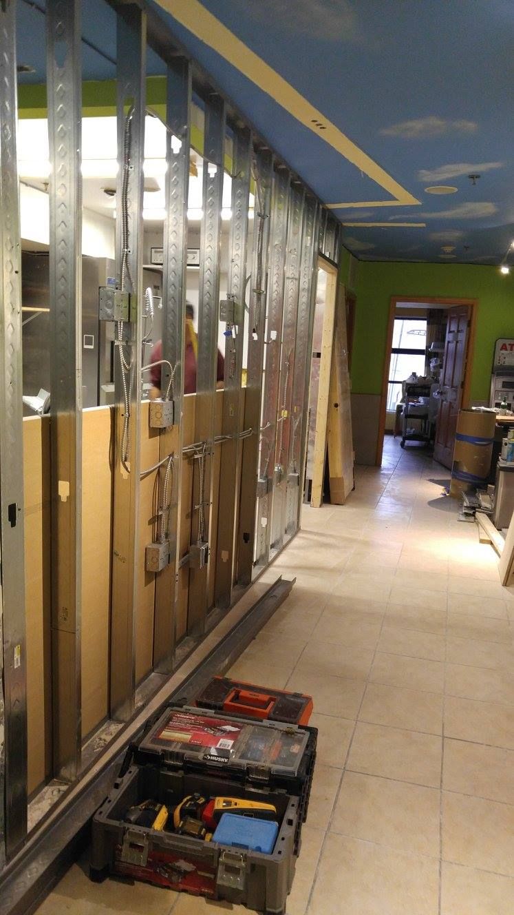 Wall relocation: re-purpose 3-phase power, relocat