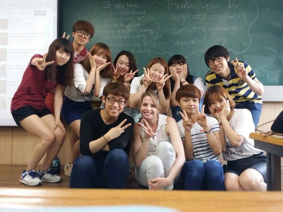 With some of my university students in Korea, 2014