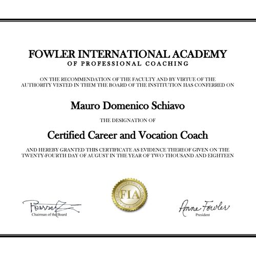 My Career and Vocation Coach Certification