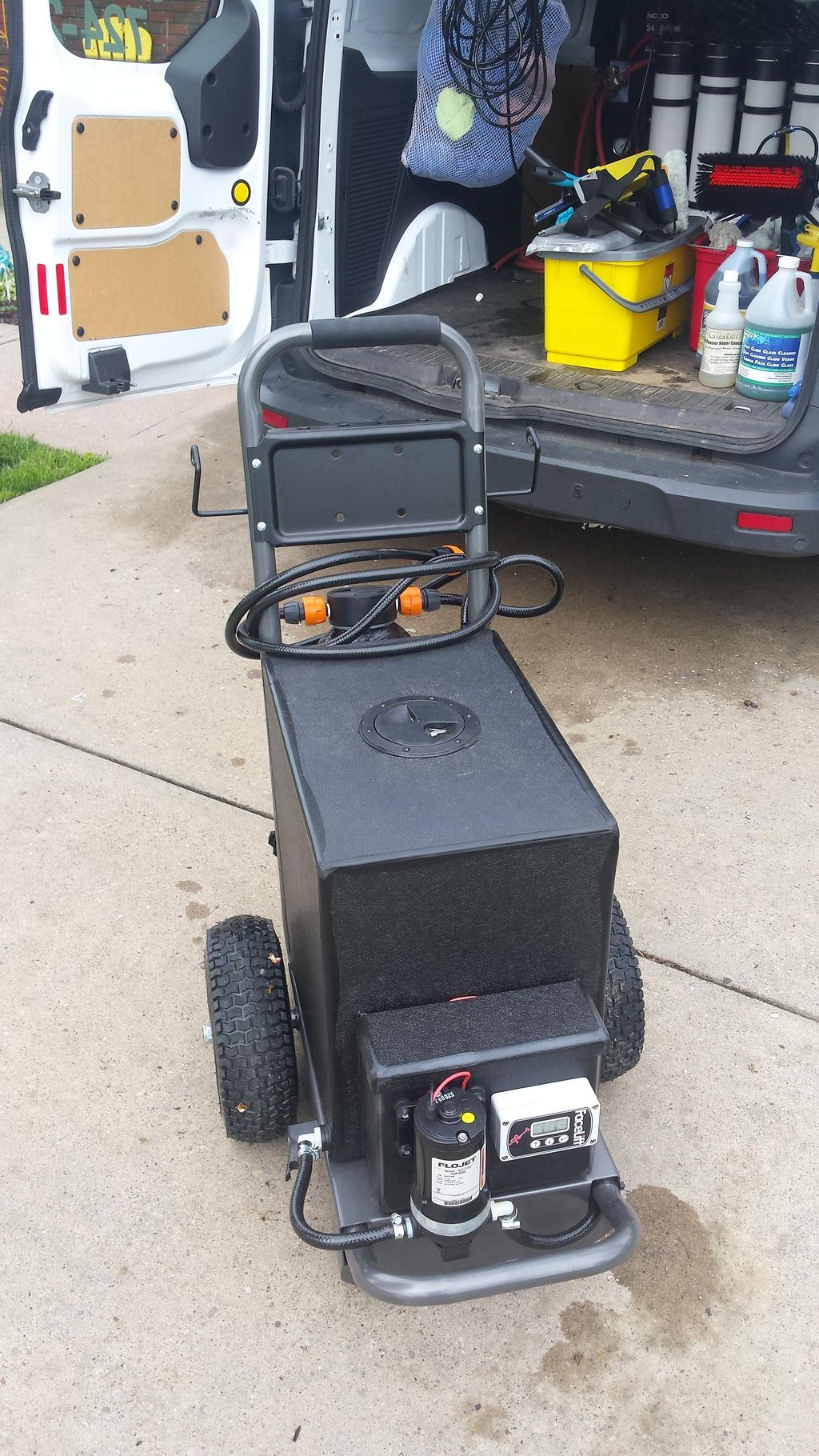 water fed pole trolley system with di to make wind