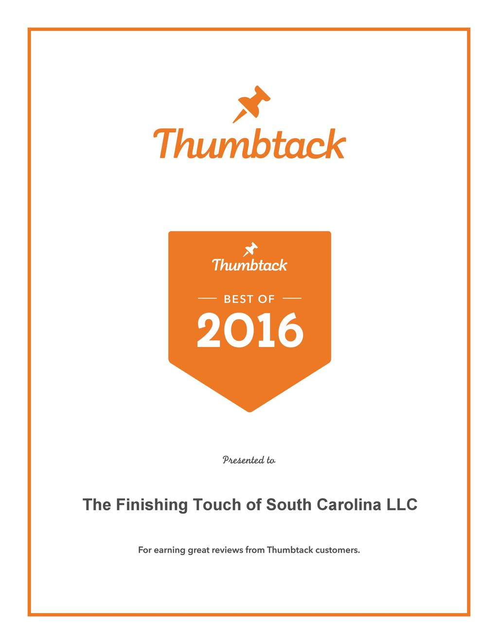 Awarded "Best of 2016"