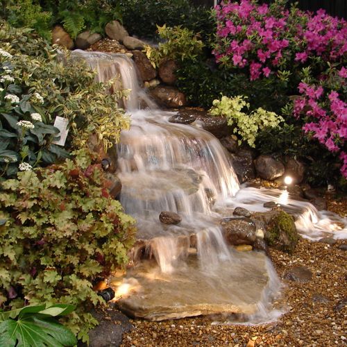 Add a pondless waterfall to your new outdoor livin