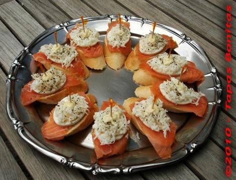 Home cured Salmon toasts with Cole slaw