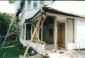 A before photo on a 1912 Victorian Remodel.