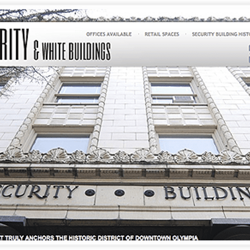 Website design for a historic building in Olympia.