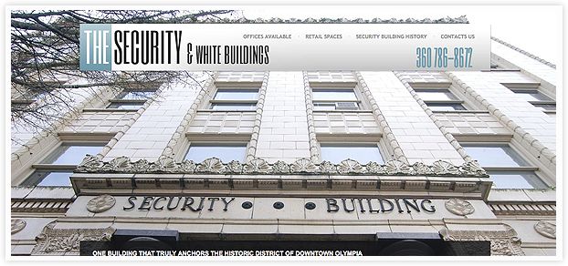 Website design for a historic building in Olympia.